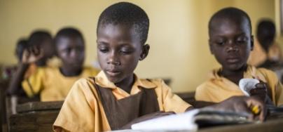 Children attending school in Northern Ghana, December 2015