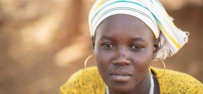 Mariam, 25 ans et mère d’un enfant, a fui son village près de Dablo, au centre-nord du Burkina Faso.