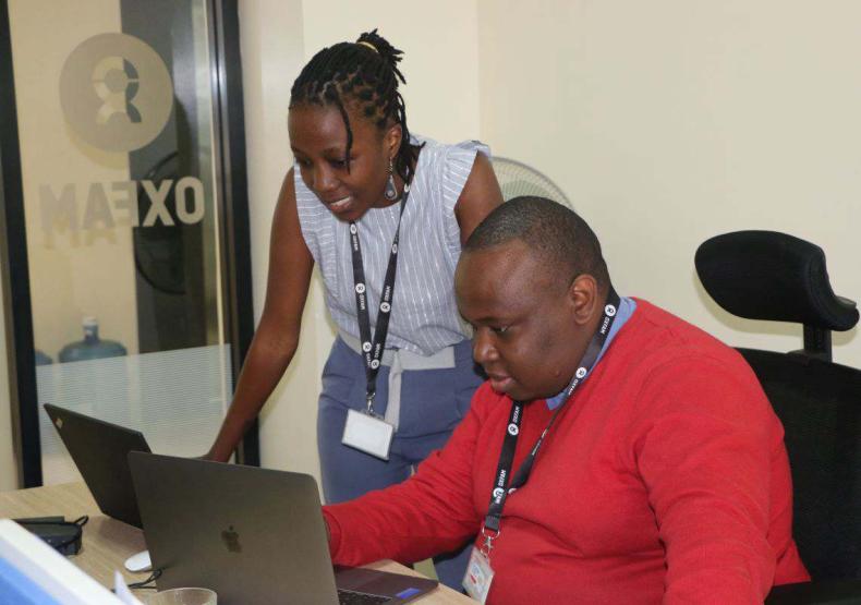 Oxfam staff at Oxfam headquarters in Nairobi, Kenya. Credit: Georgette Adriane/Oxfam 