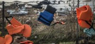 Lifejackets at a landfill site on Lesvos Island in Greece. Credit: Pablo Tosco/Oxfam