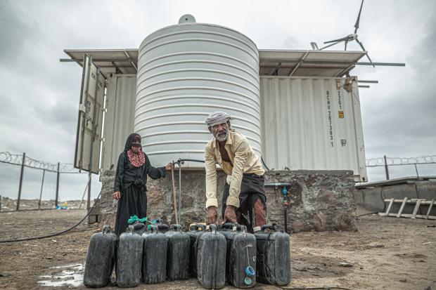 Desalination unit in Yemen