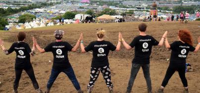 Stand as One campaigners at Glastonbury