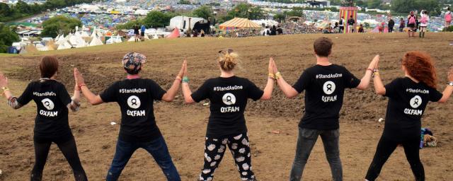 Stand as One campaigners at Glastonbury