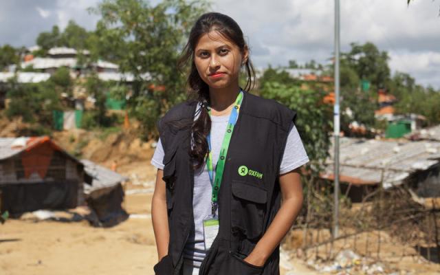 Portrait of Iffat Tahimd Fatema, at the Rohingya refugee camps in Cox's Bazar, Bangladesh.