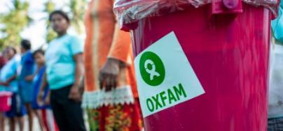 An Oxfam hygiene kit at a distribution outside of Palu, Sulawesi, Indonesia. Photo: Hariandi Hafid/Oxfam