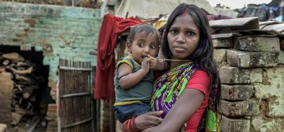 Chhatiya is a young mother who lives in an urban slum in Patna in northeast India. With her husband they were forced into debt to pay private healthcare fees for their new-born son when the public clinic was unable to provide the care he needed. 