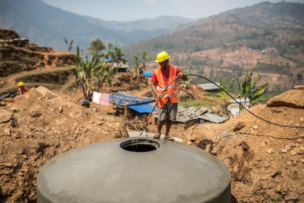 Gravity water supply system in Nepal