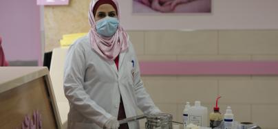 Heba Shalan, a nurse from the Jabalia Refugee camp in the Gaza Strip.