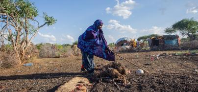 Pasoralist Fatuma pictured outside of her home in Tana River County, Madogo division, Kenya.