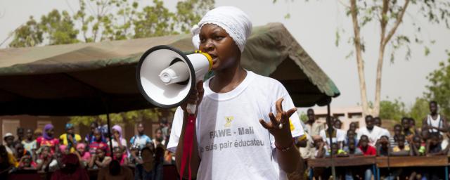 Fatoumata Tangara, 14, has been a peer educator for 2 years. 