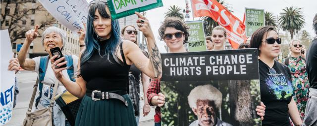 Oxfam staff at the global climate strike in Melbourne, Australia. Credit: Keith Parsons/Oxfam