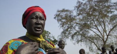 Rebecca is an entrepreneur who owns a vegetable farm in South Sudan. Photo: Bullen Chol/Oxfam.