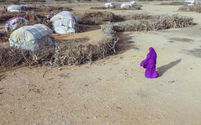 Ibado on her daily round to visit internal displaced people in a camp near Burao, in Somaliland. 