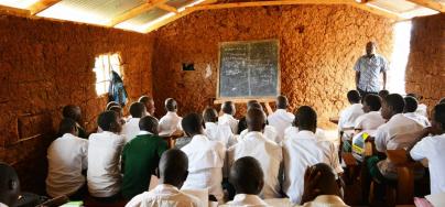 Secondary students take their lessons at a PPP school in western Uganda. Credit: Initiative for Economic and Social Rights (ISER).